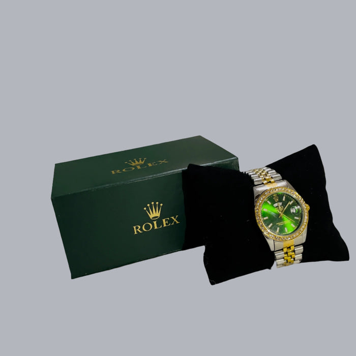 Rolex President Day{Green] With A Premium Chain Strap