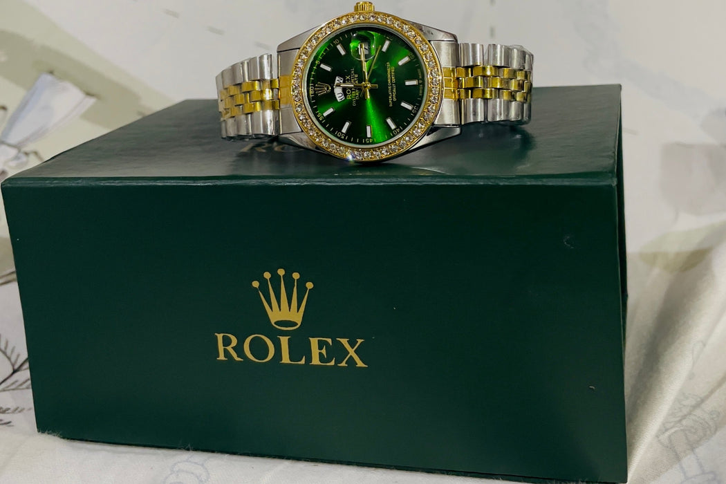 Rolex President Day{Green] With A Premium Chain Strap