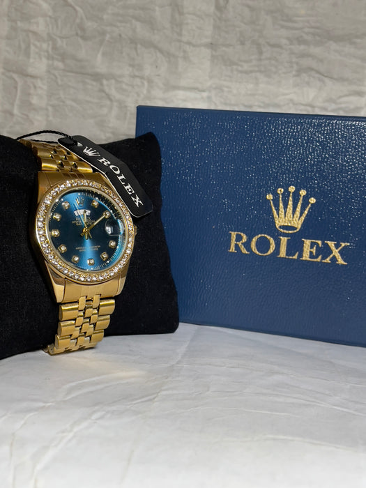 Rolex President Day Date 36mm 18k Solid Gold Blue Dial