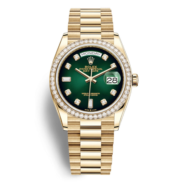 Rolex President Day{Green] With A Premium Chain Strap