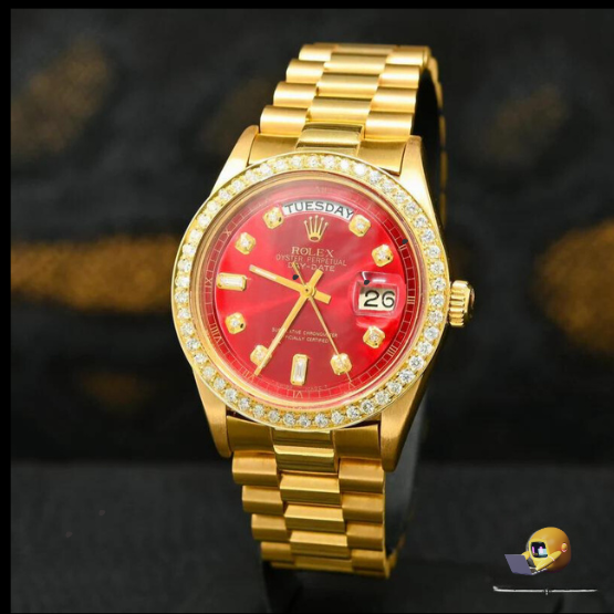 ROLEX PRESIDENT DAY-DATE 36MM - RED BAGUETTE